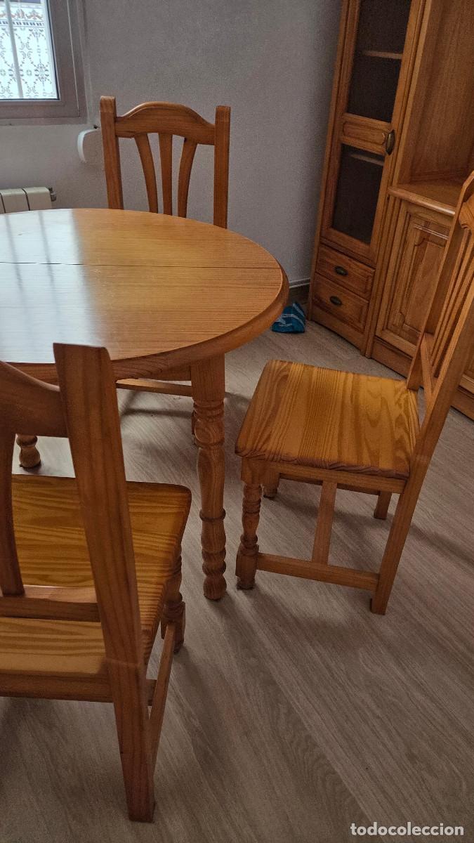 Vintage: mesa y 4 sillas de madera - Foto 4