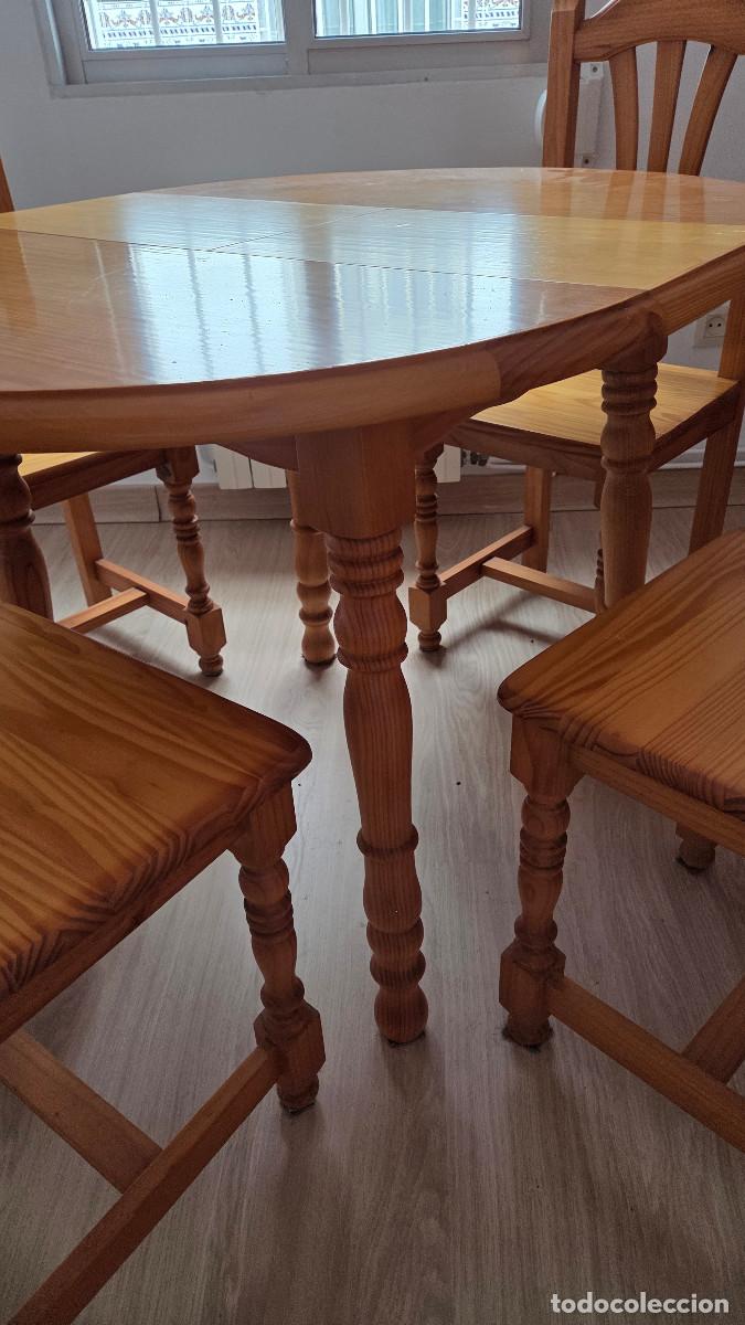 Vintage: mesa y 4 sillas de madera - Foto 8