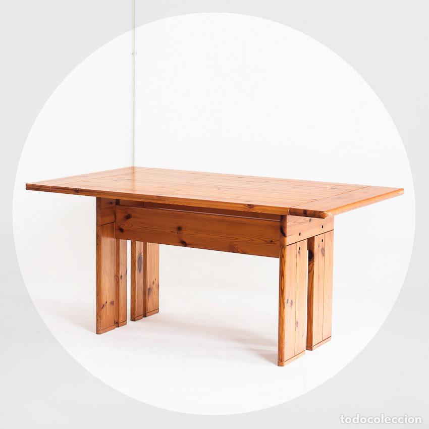 Vintage: Mesa de comedor vintage dise&ntilde;o de Silvio Coppola para Fratelli Montina. Italia, a&ntilde;os 70