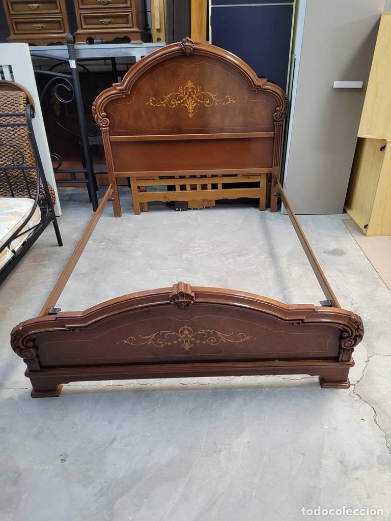 Vintage: CAMA CON MARQUETERIA - Foto 3