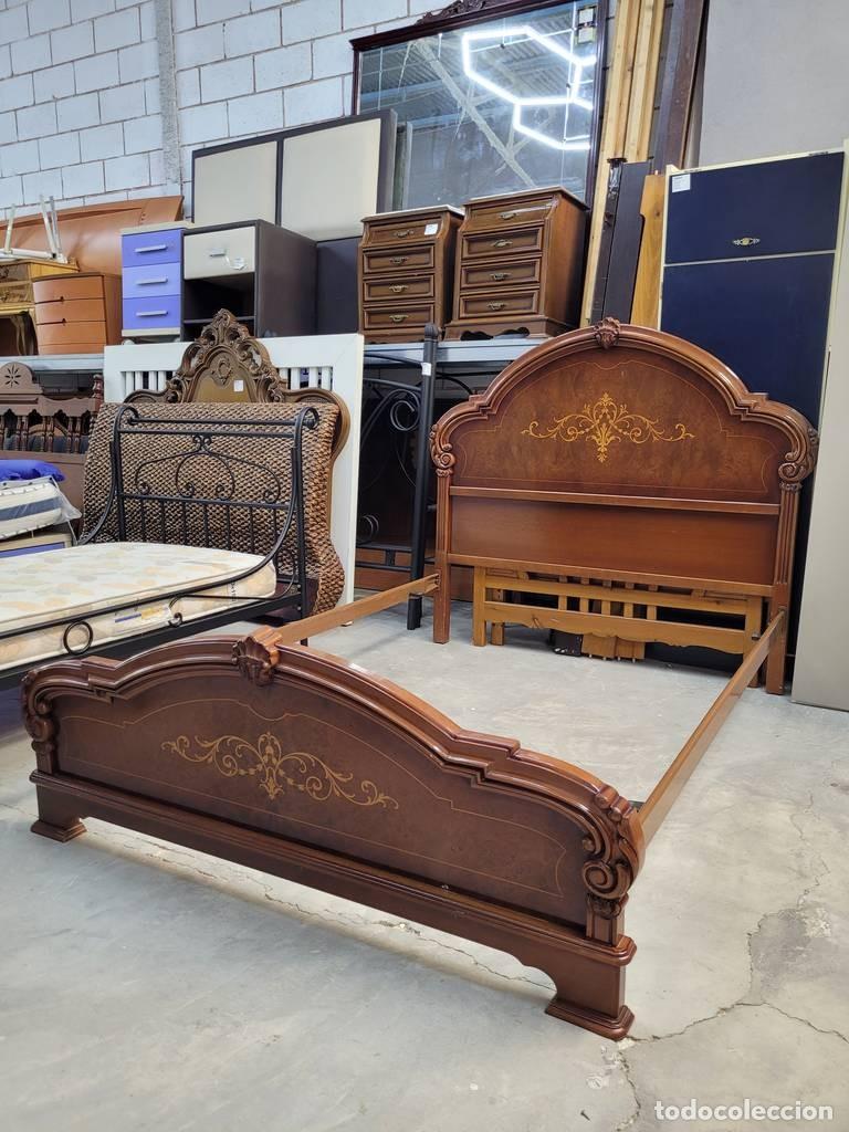 Vintage: CAMA CON MARQUETERIA - Foto 4