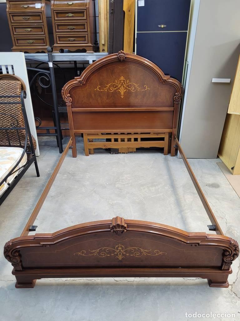 Vintage: CAMA CON MARQUETERIA - Foto 5
