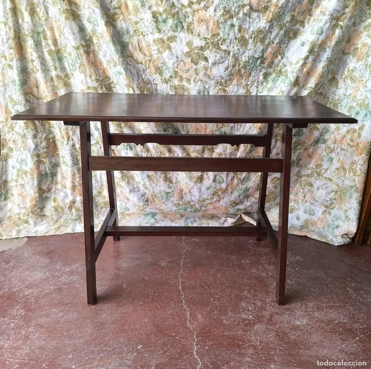 Vintage: Mesa auxiliar de caoba - Foto 4