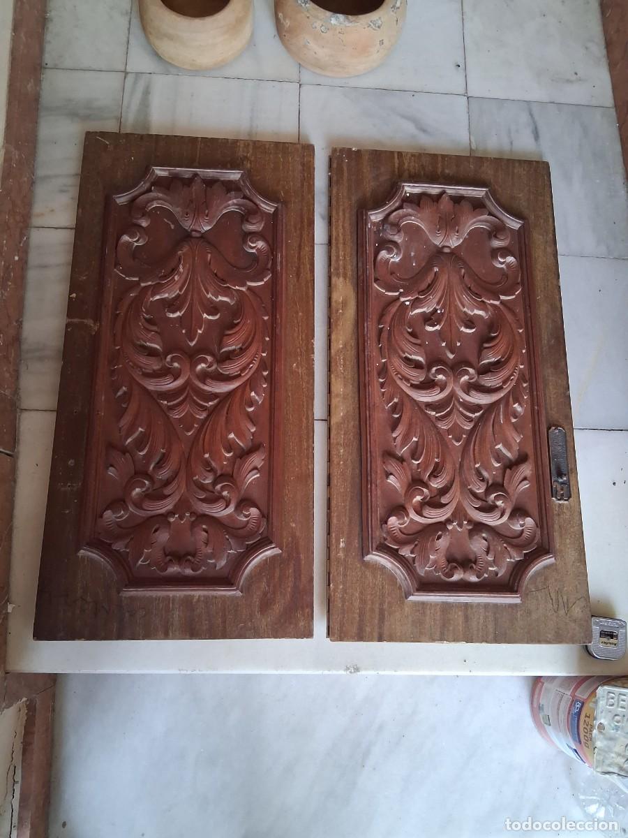 Vintage: 2 Puertas o tabla relieve ornamental y motivos vegetales estilo cl&aacute;sico barroca imitaci&oacute;n madera