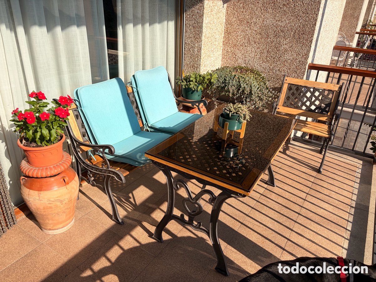 Vintage: Conjunto Jard&iacute;n Madera y Forja