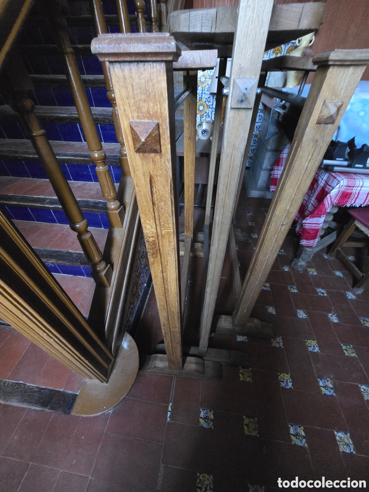 Vintage: Perchero art deco de madera vintage
