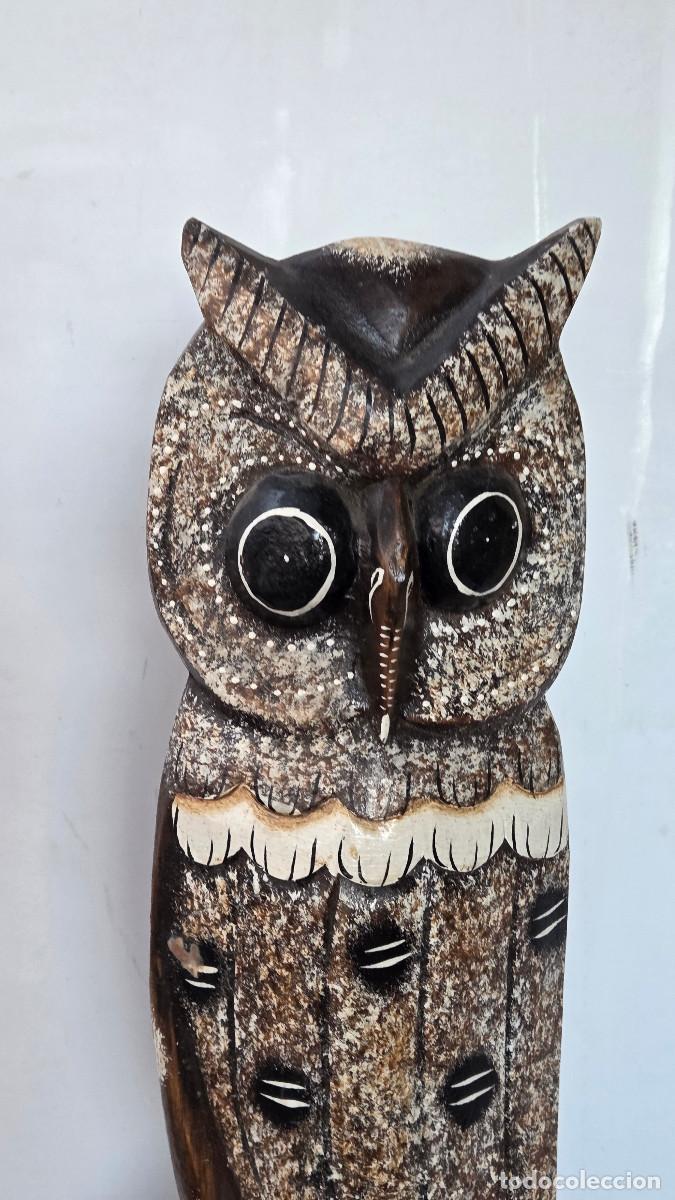 Vintage: escultura de buho de madera - Foto 2