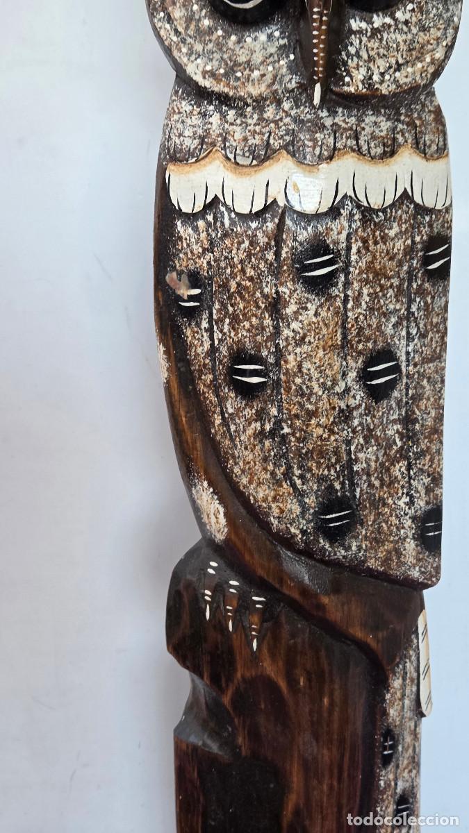 Vintage: escultura de buho de madera - Foto 3