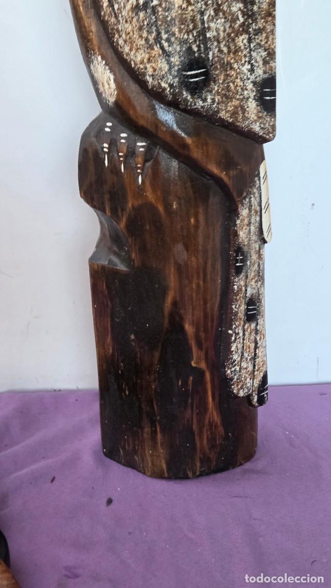 Vintage: escultura de buho de madera - Foto 4