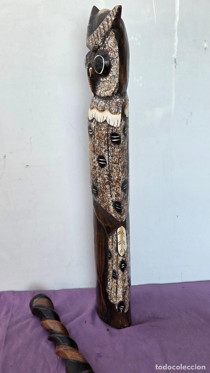 Vintage: escultura de buho de madera - Foto 5