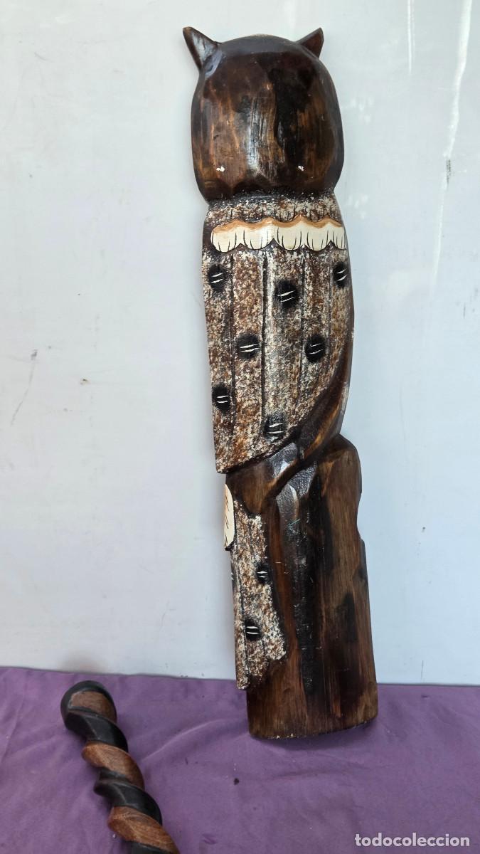 Vintage: escultura de buho de madera - Foto 6