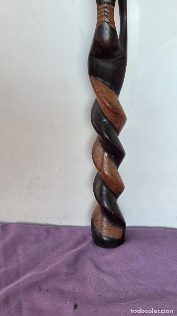 Vintage: figura africana de madera - Foto 2