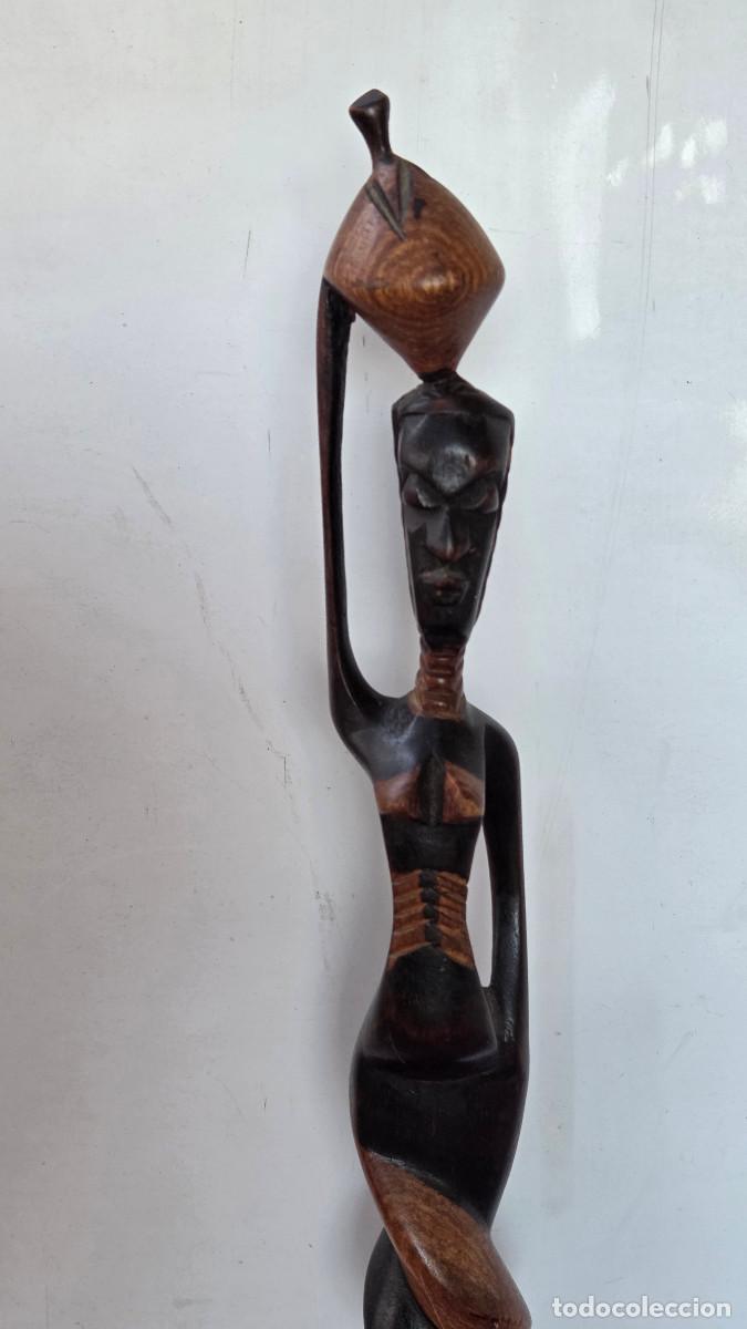 Vintage: figura africana de madera - Foto 3