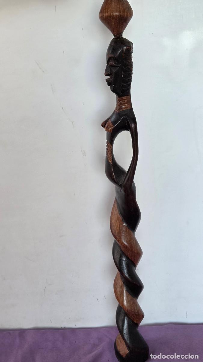 Vintage: figura africana de madera - Foto 4