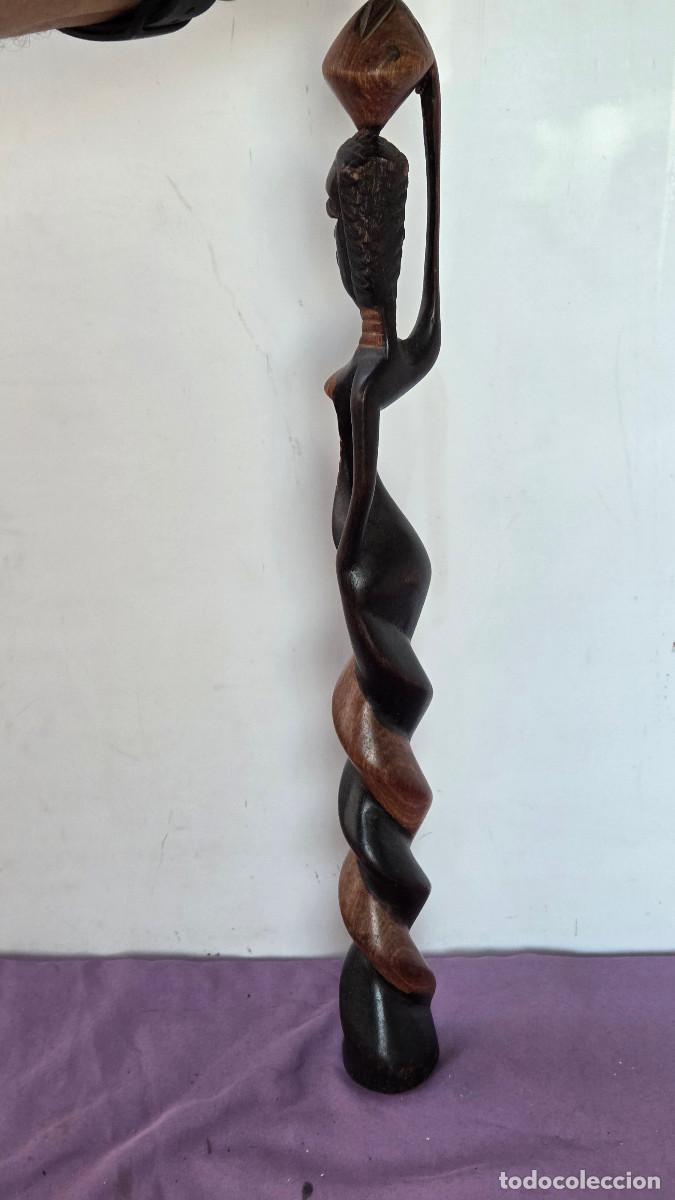 Vintage: figura africana de madera - Foto 5