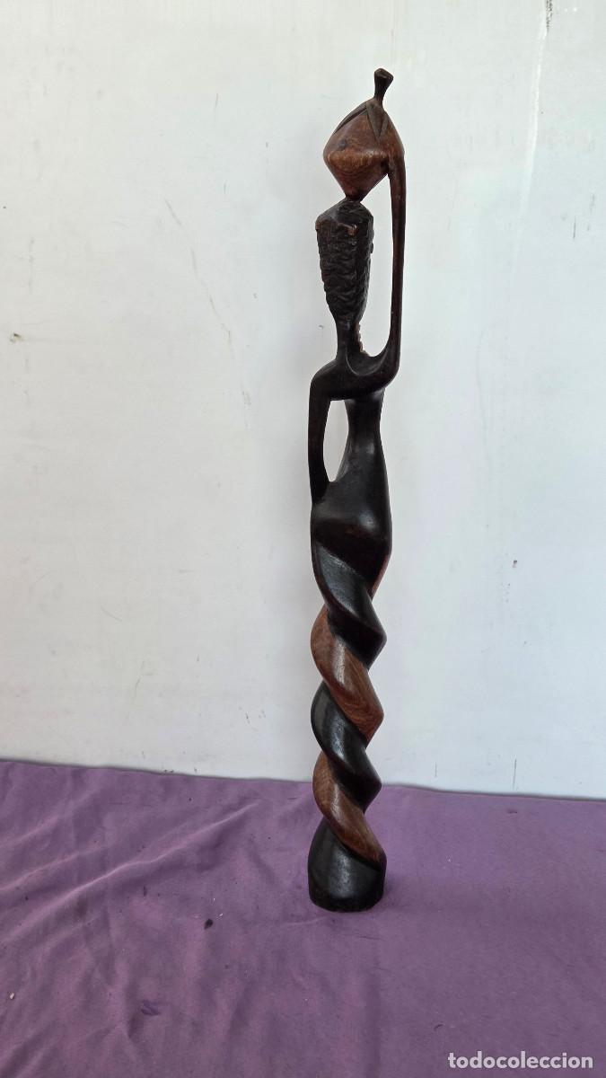 Vintage: figura africana de madera - Foto 6