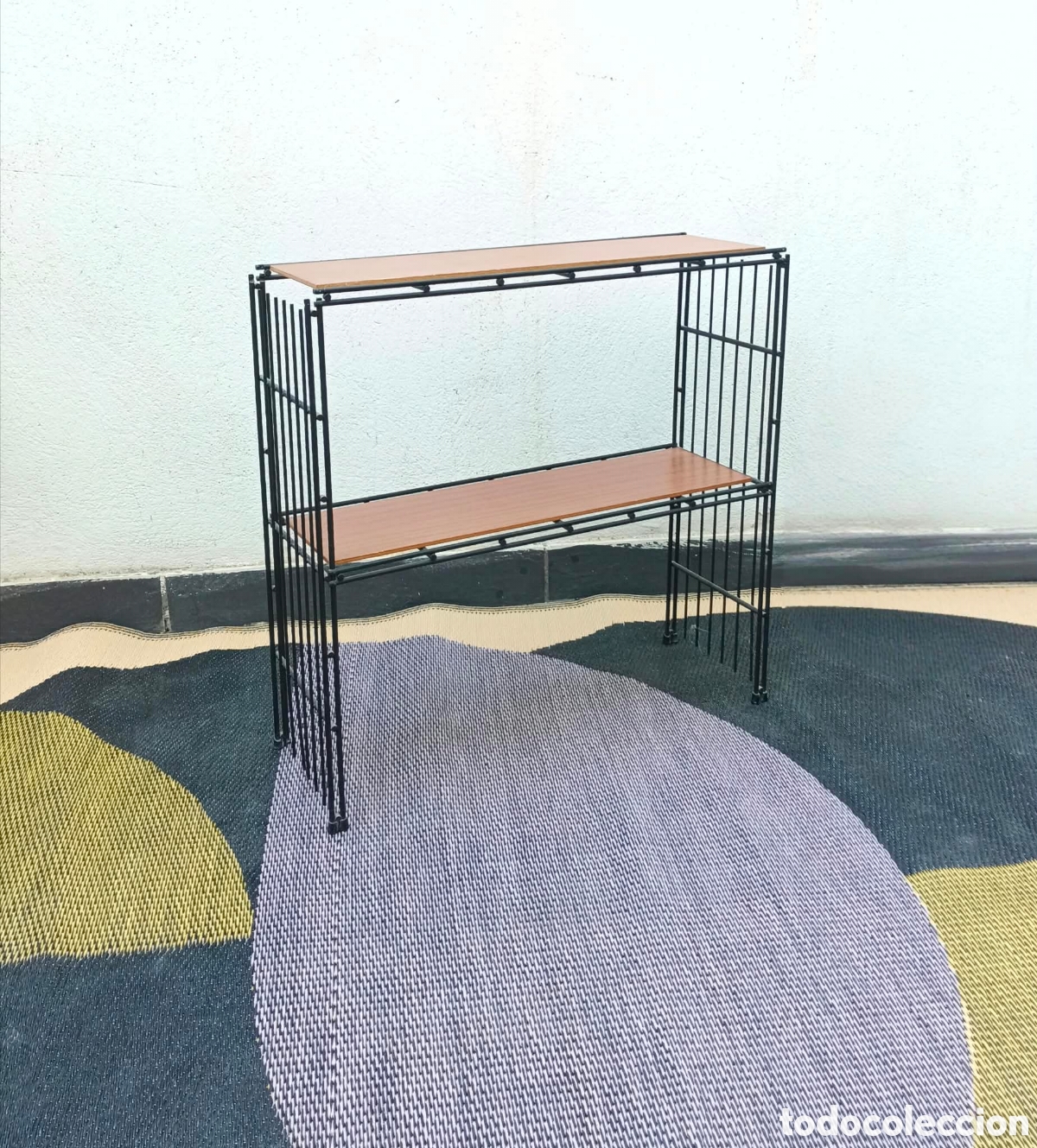 Vintage: ESTANTERIA MULTISTRUX A&Ntilde;OS 60 // MULTIMUEBLE MODULAR VINTAGE MID CENTURY METAL NEGRO MADERA MODERN