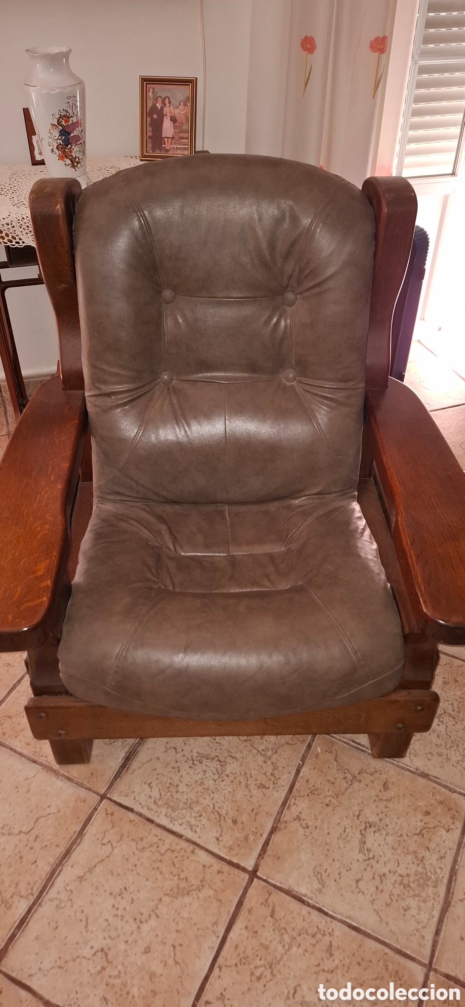 Vintage: Sofa de 3 plazas y sillones y mesa - Foto 4