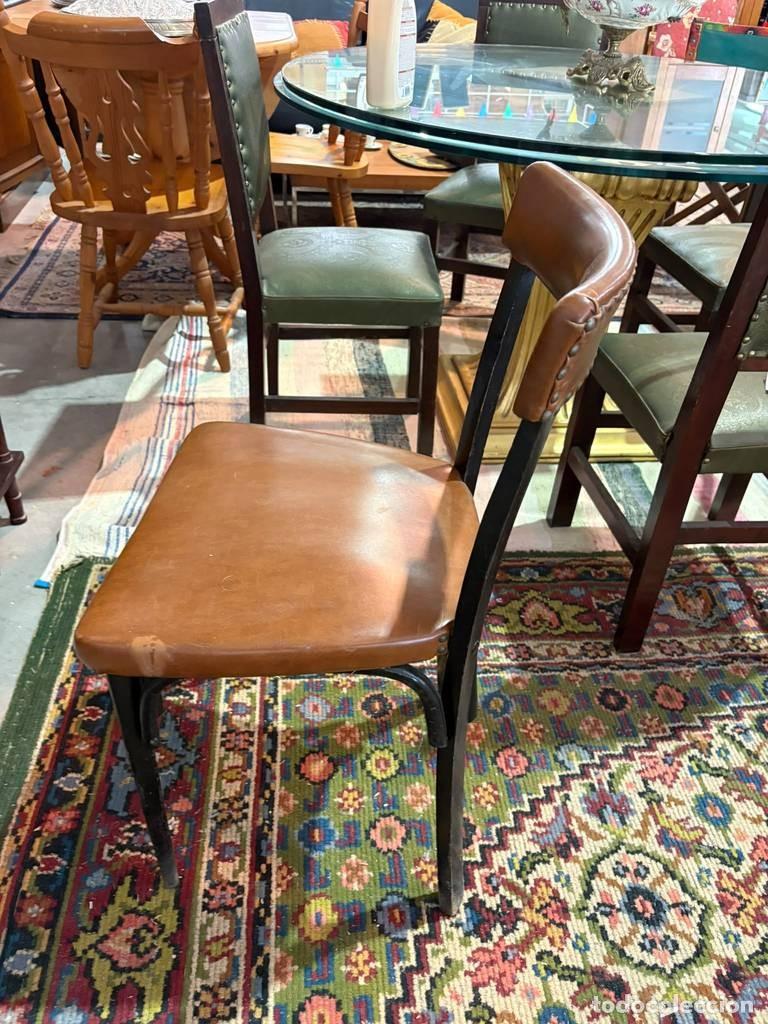 Vintage: ANTIGUA SILLA MARR&Oacute;N - Foto 5