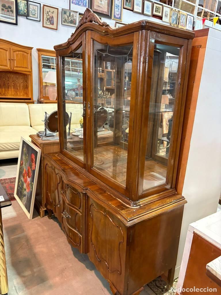 Vintage: VITRINA DE MADERA Y CRISTAL - Foto 3