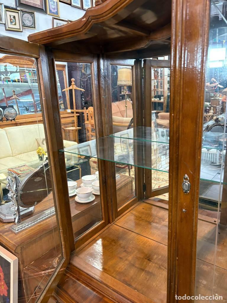 Vintage: VITRINA DE MADERA Y CRISTAL - Foto 4