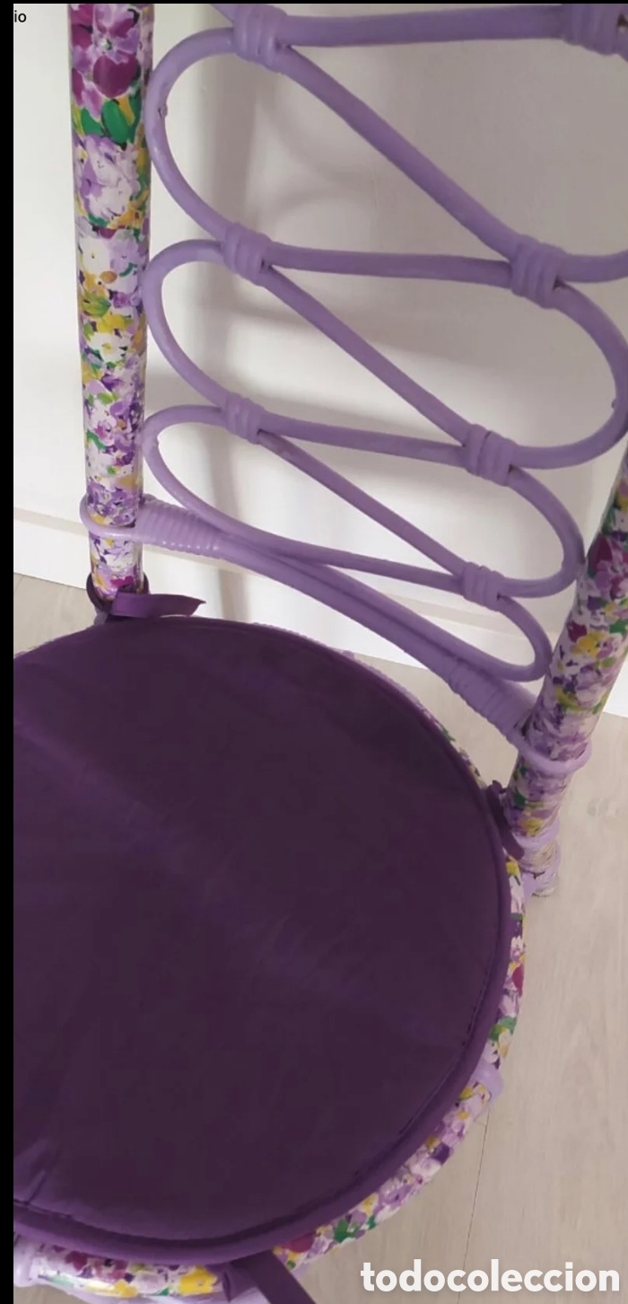 Vintage: SILLA DE MIMBRE &Uacute;NICA - Foto 2
