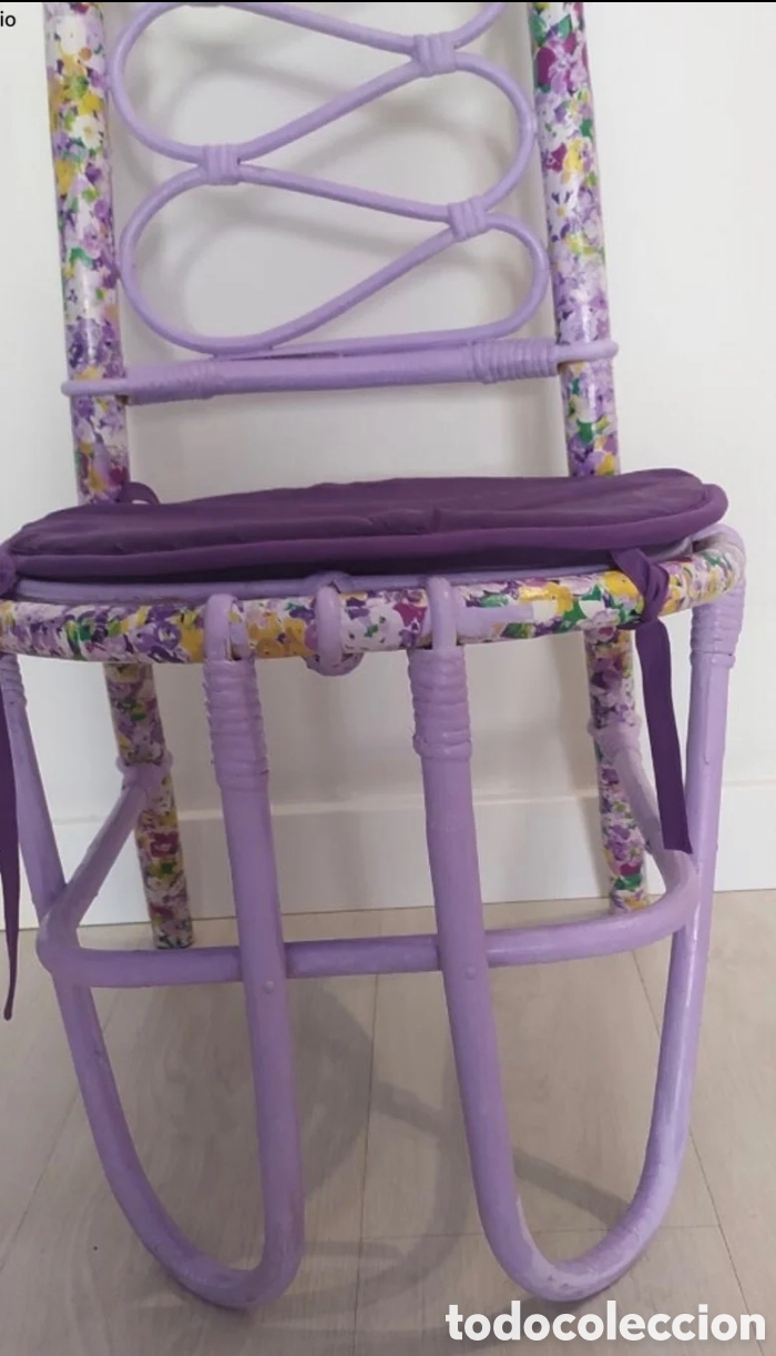 Vintage: SILLA DE MIMBRE &Uacute;NICA - Foto 4