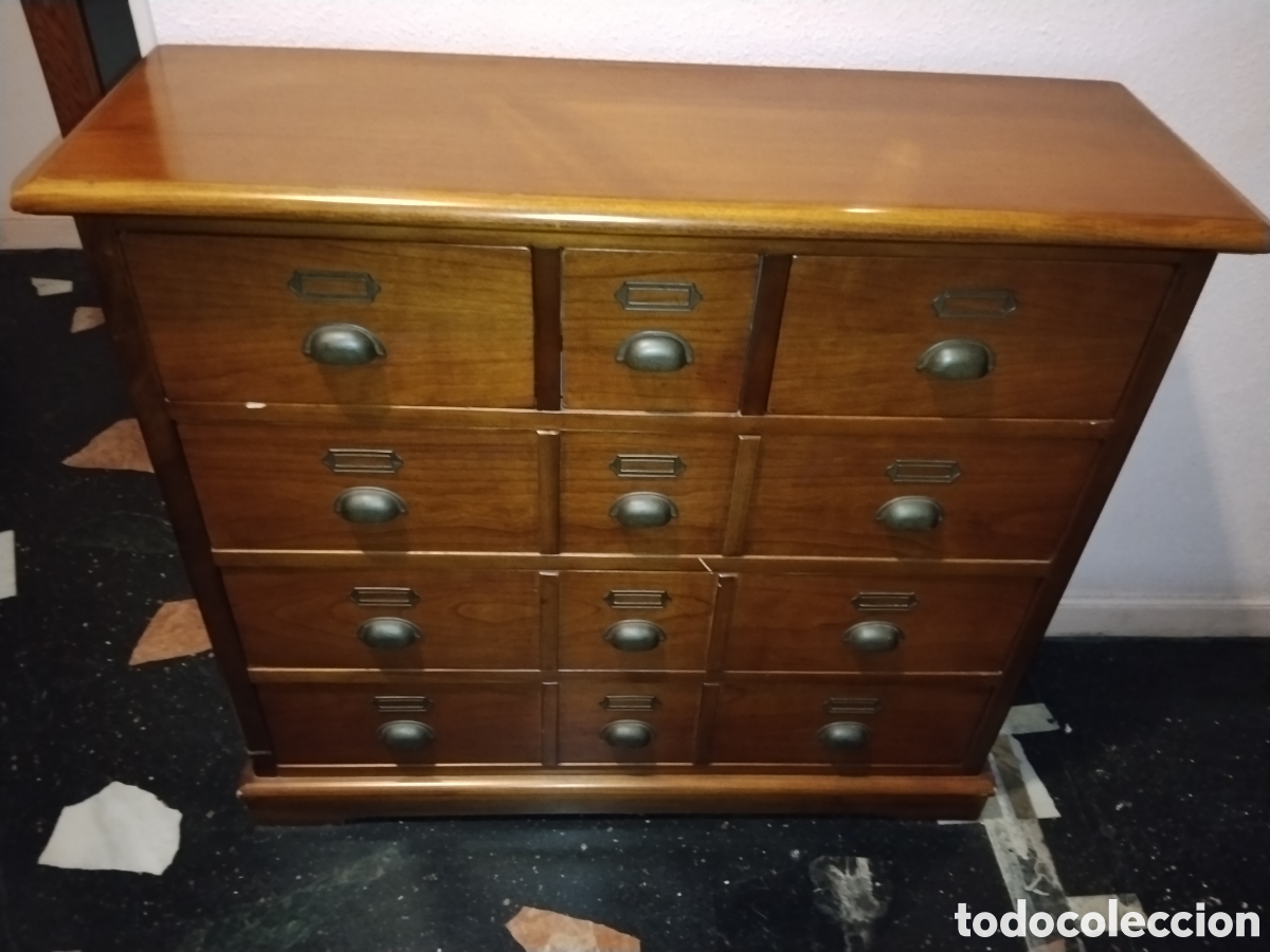 Vintage: C&Oacute;MODA/ARCHIVADOR MADERA MACIZA