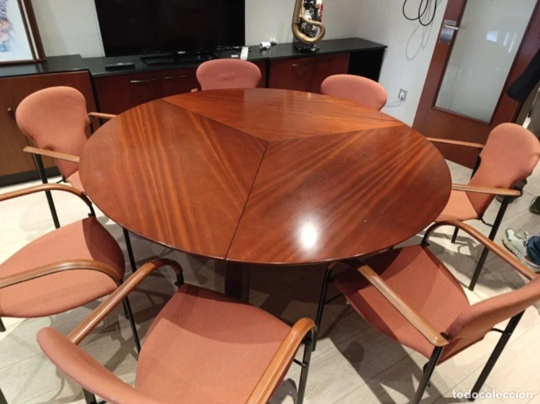 Vintage: Mesa de reuniones trupartita dise&ntilde;o a&ntilde;os 80