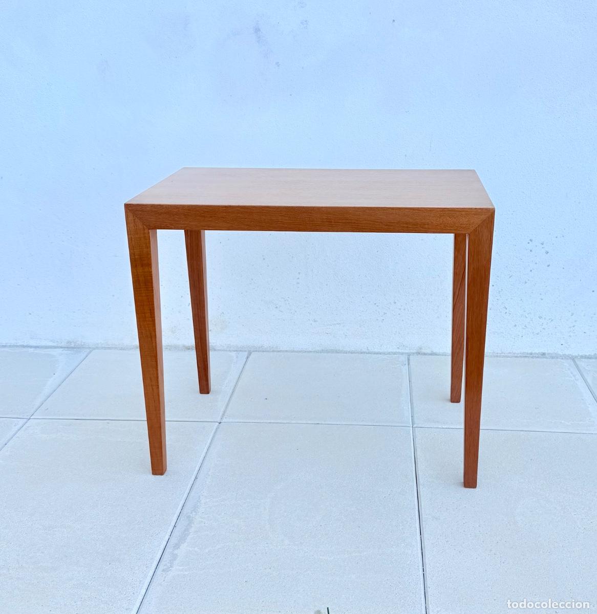 Vintage: Mesa auxiliar danesa en palisandro de Severin Hansen a&ntilde;os 60