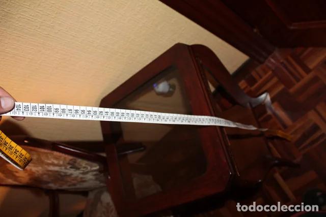 Vintage: Mesa auxiliar de madera y cristal - Foto 3