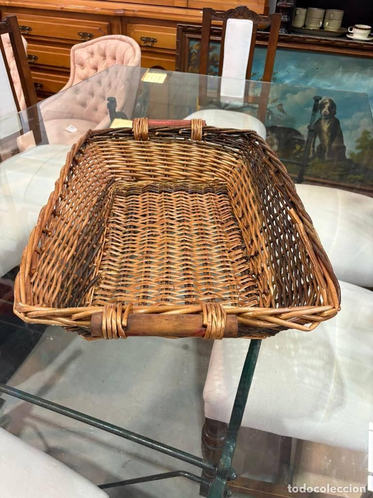 Vintage: ANTIGUA CESTA DE MIMBRE - Foto 4