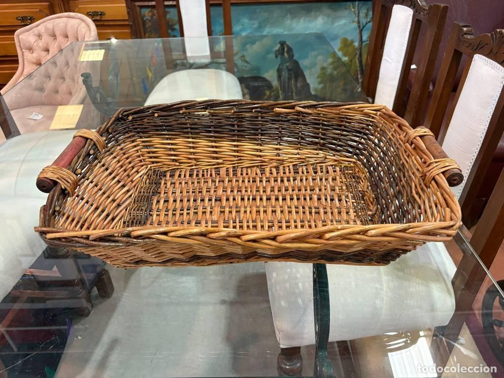 Vintage: ANTIGUA CESTA DE MIMBRE - Foto 6