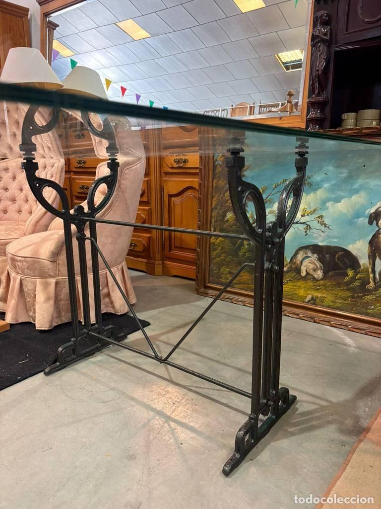 Vintage: MESA DE FORJA Y CRISTAL - Foto 6