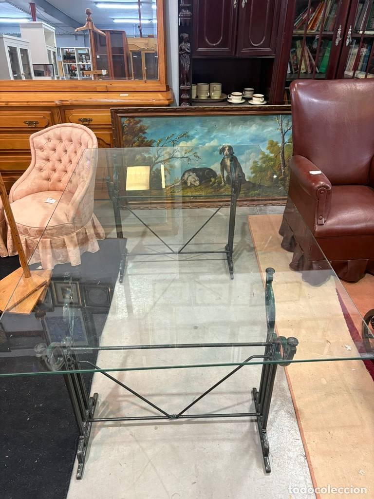 Vintage: MESA DE FORJA Y CRISTAL - Foto 10