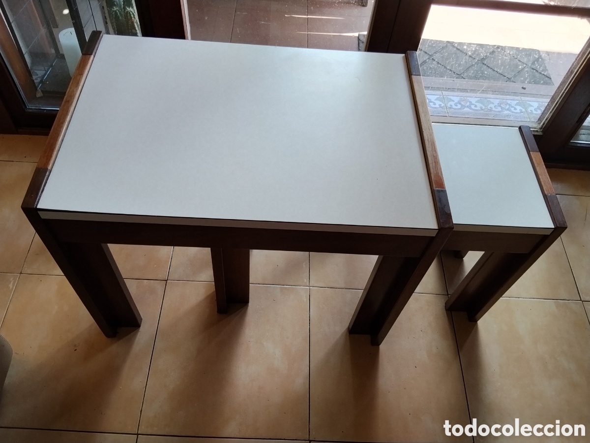 Vintage: MESITAS NIDO MADERA MACIZA - Foto 4