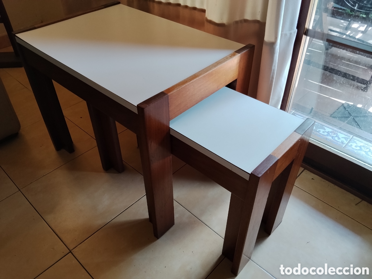 Vintage: MESITAS NIDO MADERA MACIZA