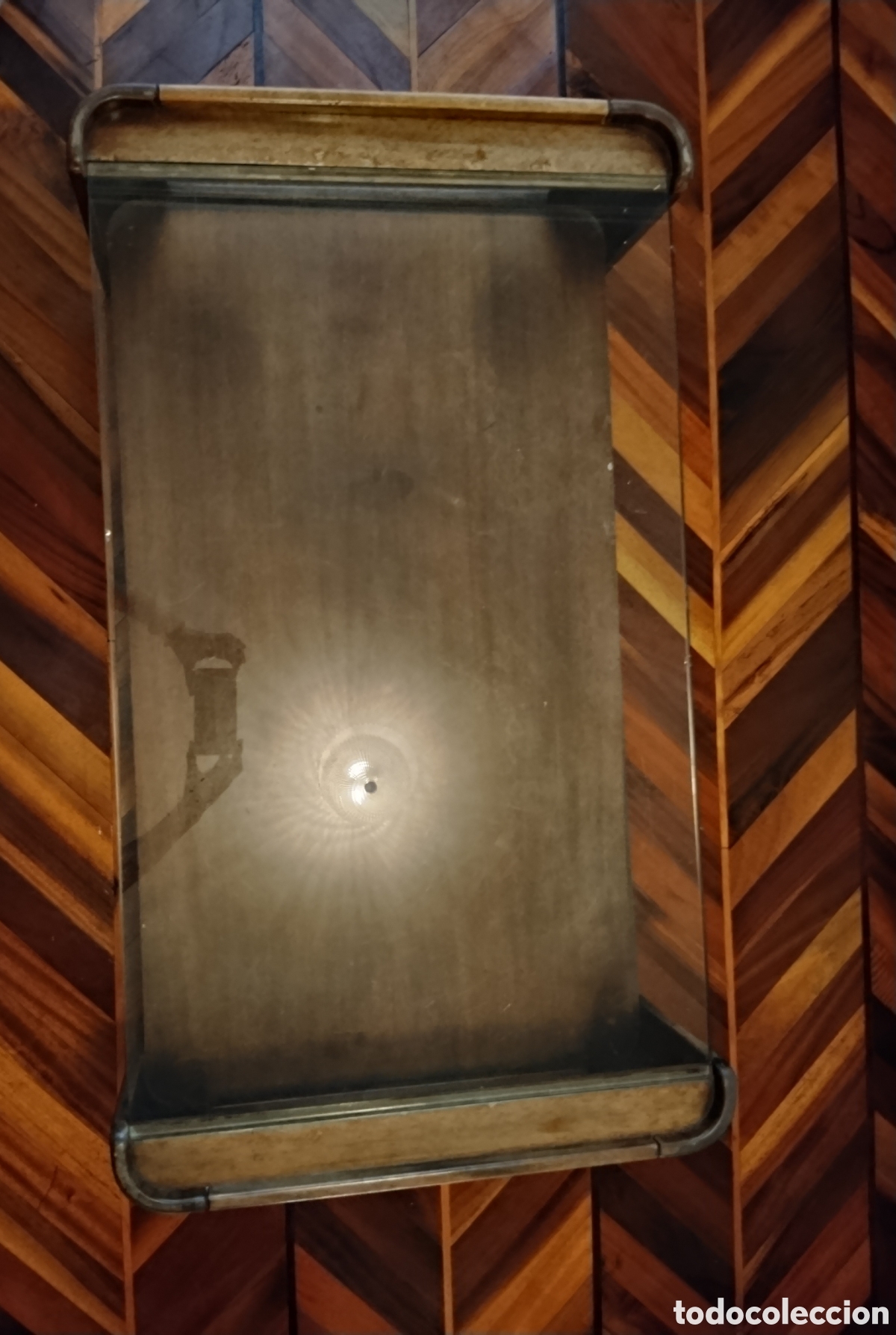 Vintage: MESA DE CENTRO MADERA MACIZA Y CRISTAL - Foto 3