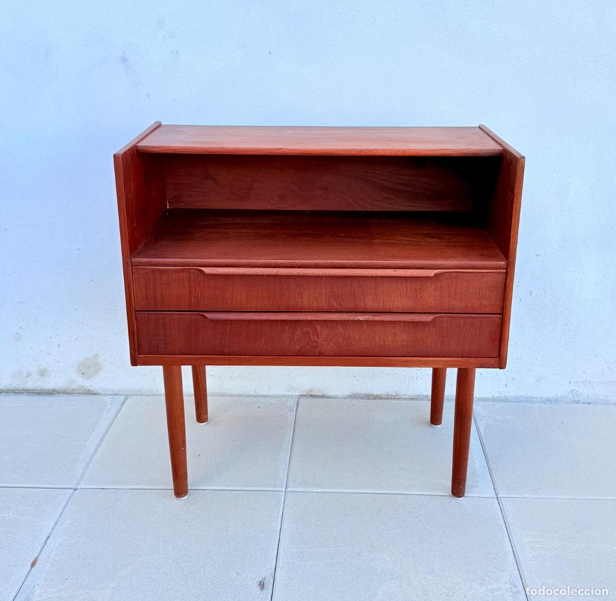 Vintage: Mesilla danesa en chapa de teca de los a&ntilde;os 60