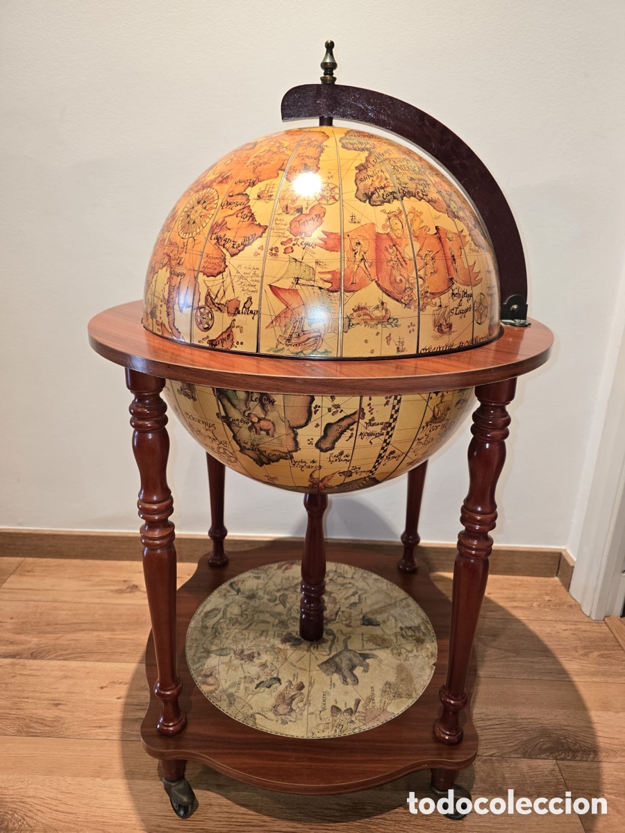 Vintage: Mueble bar botellero BOLA DEL MUNDO