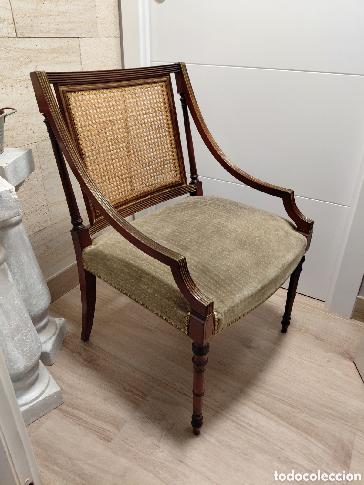 Vintage: Sill&oacute;n estilo ingl&eacute;s ( Lu&iacute;s XVI ) - Foto 2