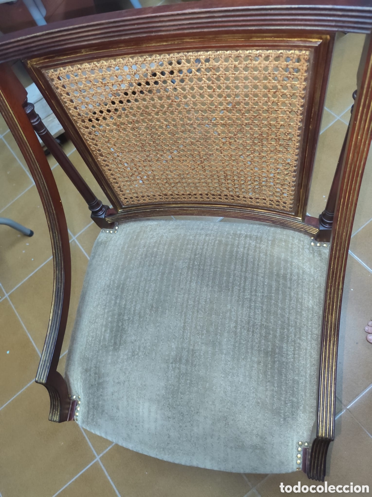 Vintage: Sill&oacute;n estilo ingl&eacute;s ( Lu&iacute;s XVI ) - Foto 3