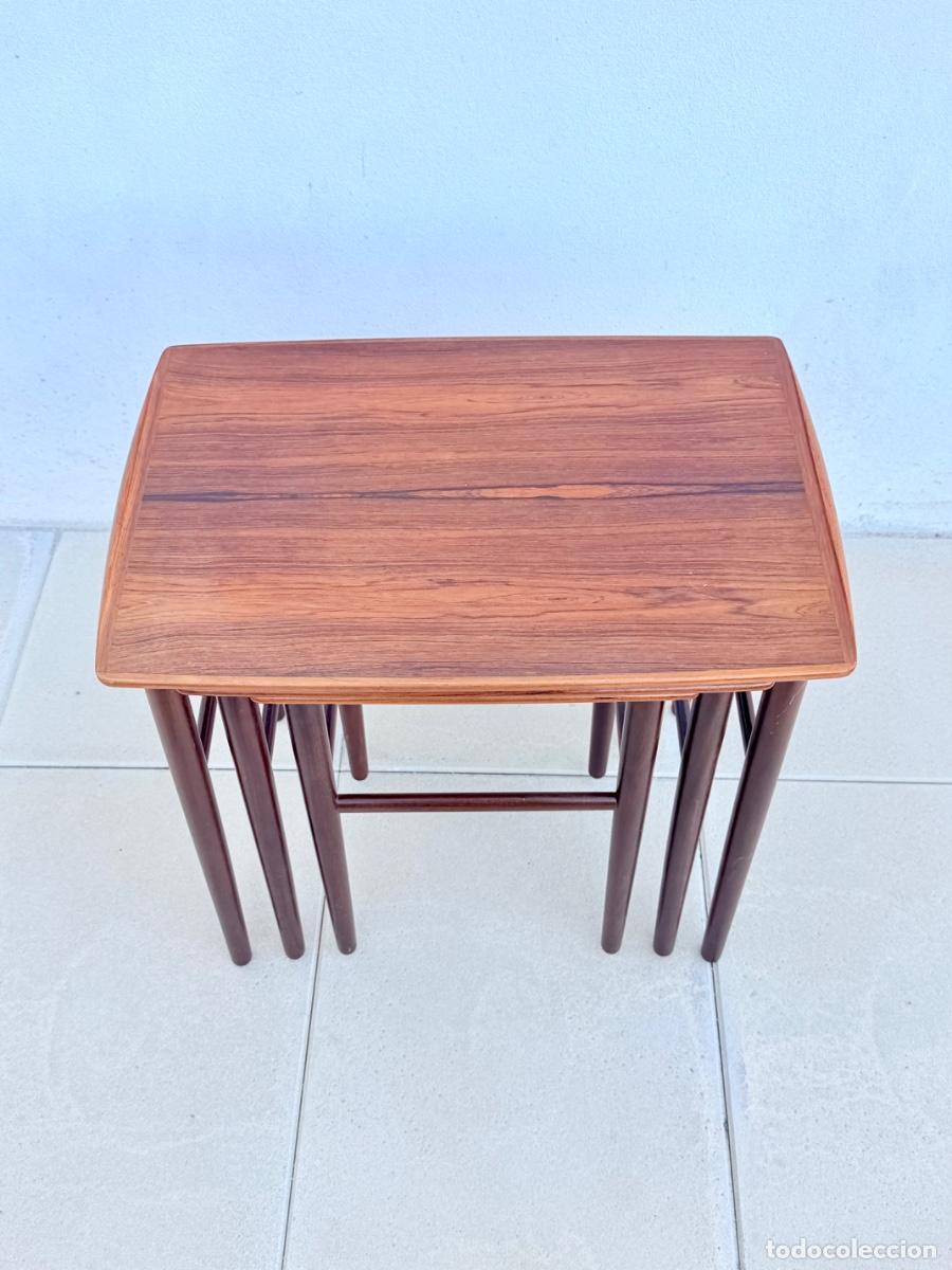 Vintage: Mesas nido danesas en madera de palisandro - Foto 4
