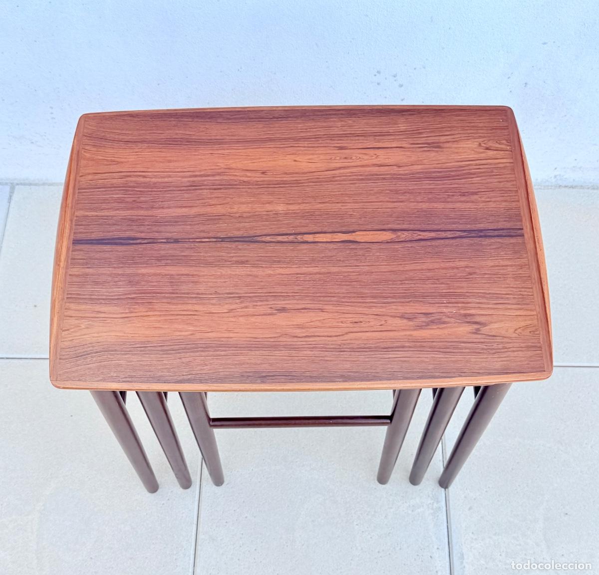 Vintage: Mesas nido danesas en madera de palisandro - Foto 5