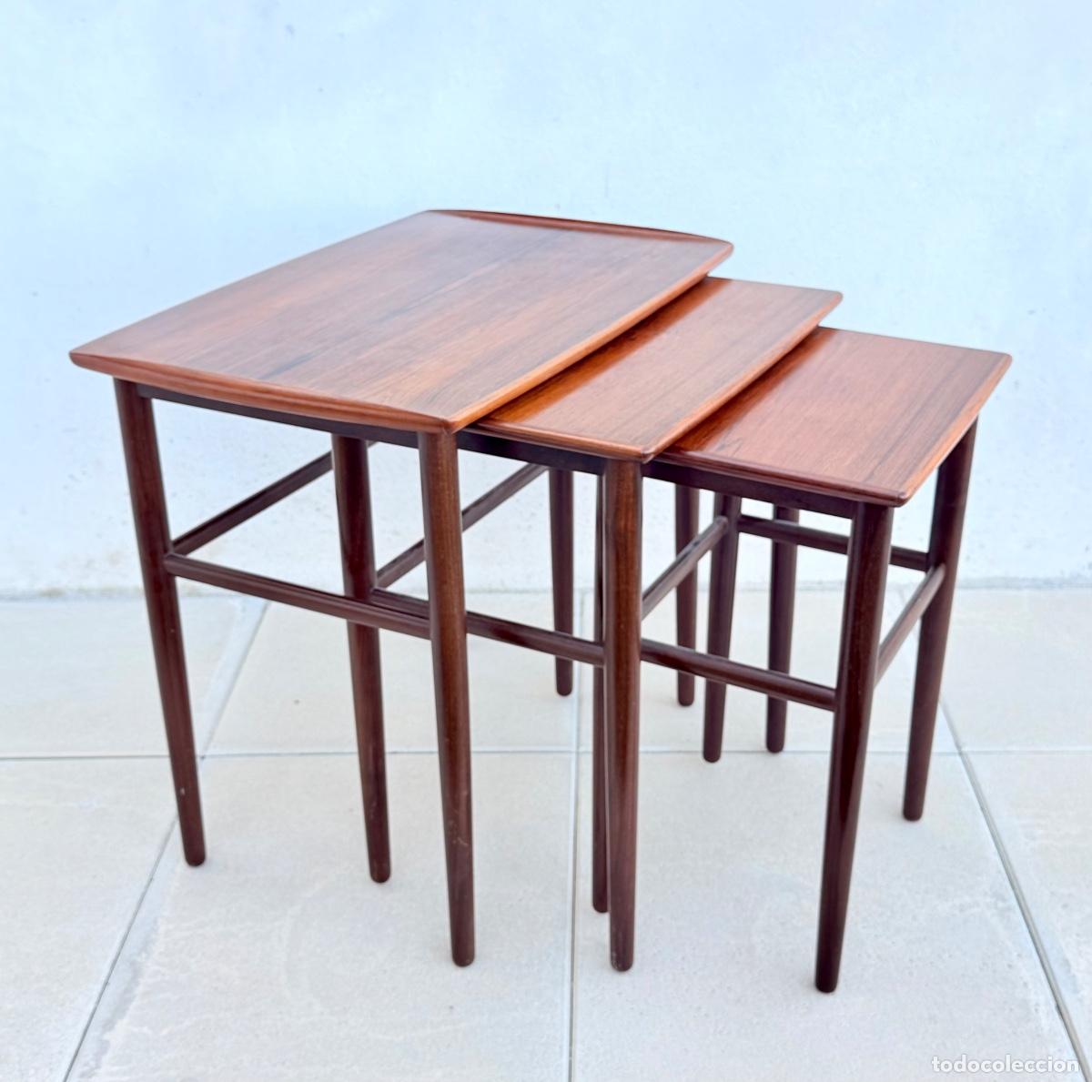 Vintage: Mesas nido danesas en madera de palisandro - Foto 6