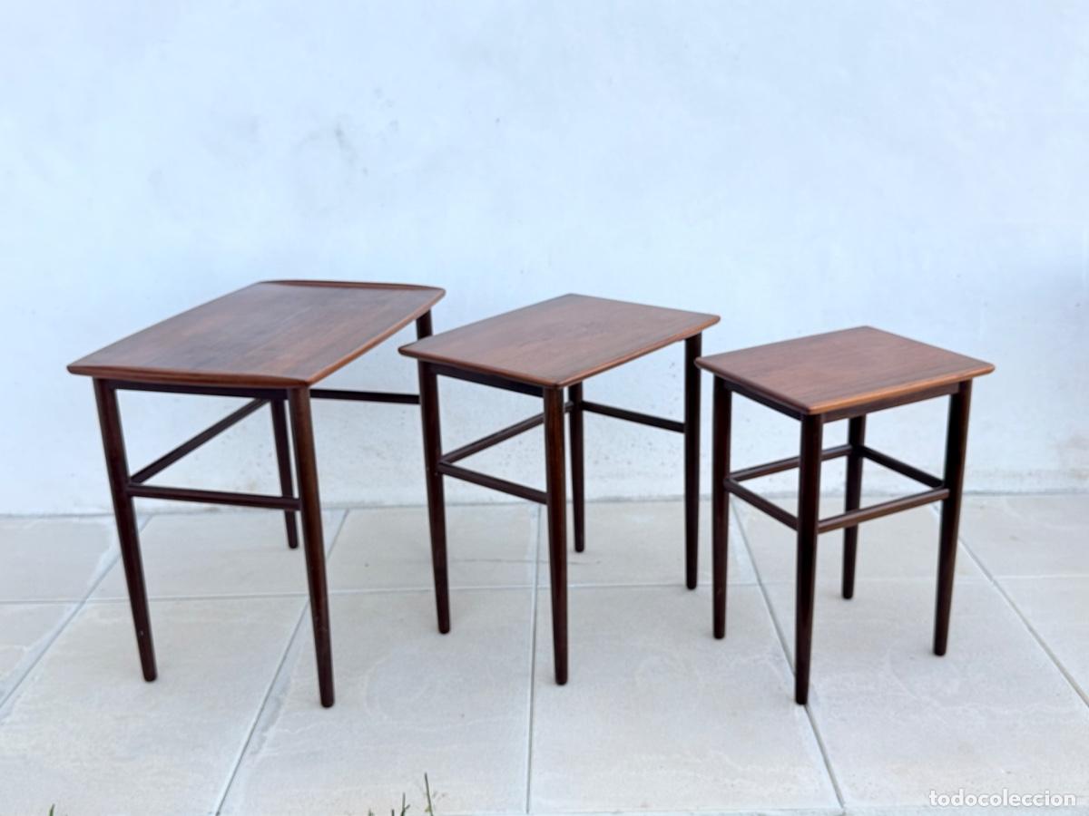 Vintage: Mesas nido danesas en madera de palisandro - Foto 8