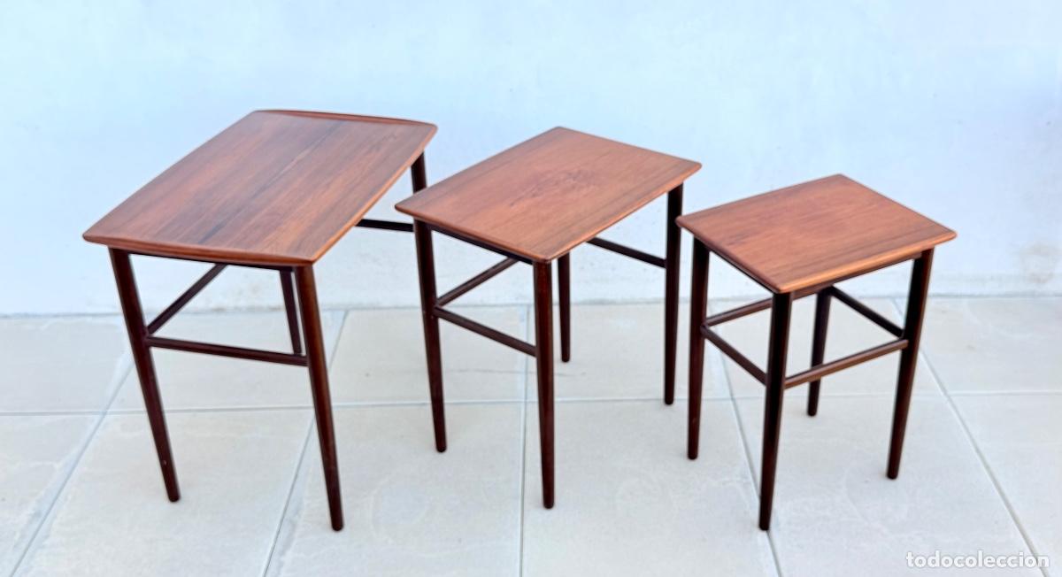 Vintage: Mesas nido danesas en madera de palisandro - Foto 9