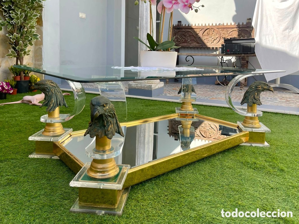 Vintage: Mesa de centro estilo Hollywood Regency vintage a&ntilde;os 70/80