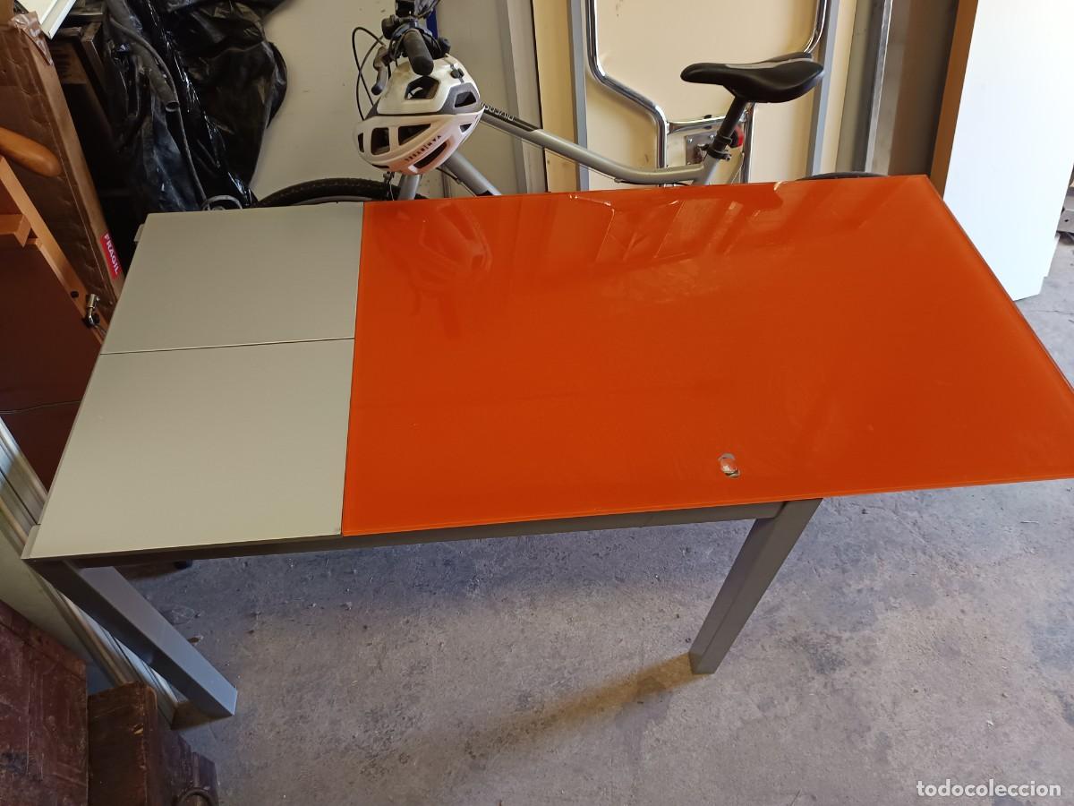 Vintage: MESA DE CRITAL EXTENSIBLE