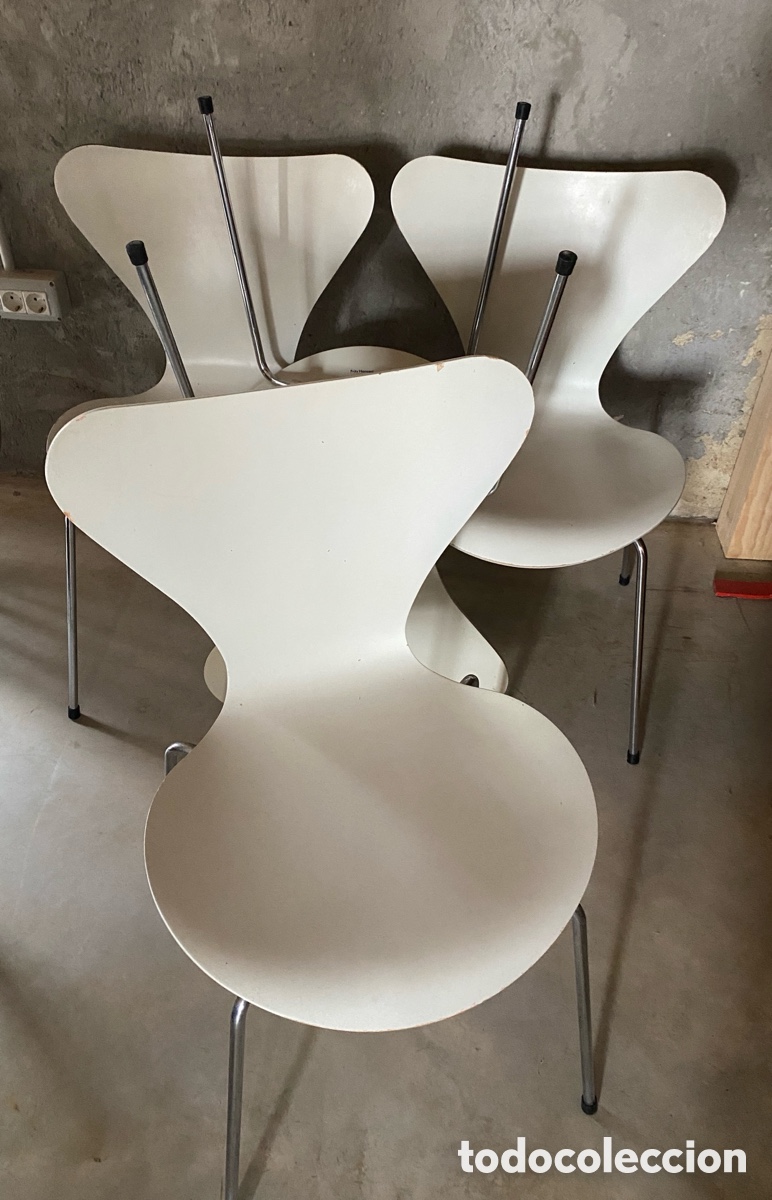 Vintage: 4 sillas danesas Arne Jacobsen - Foto 7